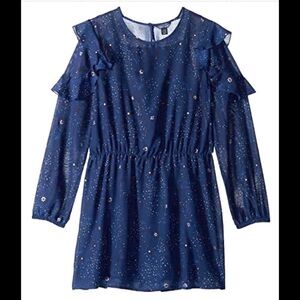 NWT! Tommy Hilfiger blue flag  chiffon dress 8-10